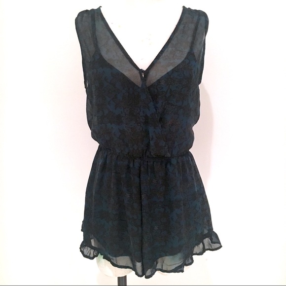 ASTR Blue Floral Romper - Worn Once - Picture 2 of 8